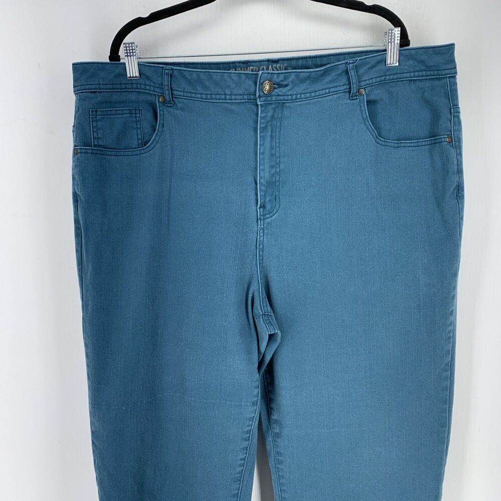Catherine’s Women’s 22W Slimmer Classic Jeans Green Stretch Casual Comfort - Picture 2 of 8